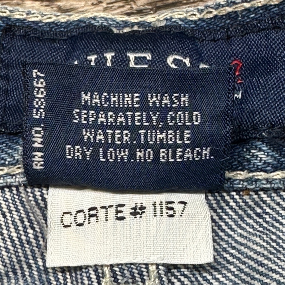 Vintage Guess Jeans Denim Jorts Baggy Y2K Carpenter Shorts Size 12 GUC - Picture 12 of 13